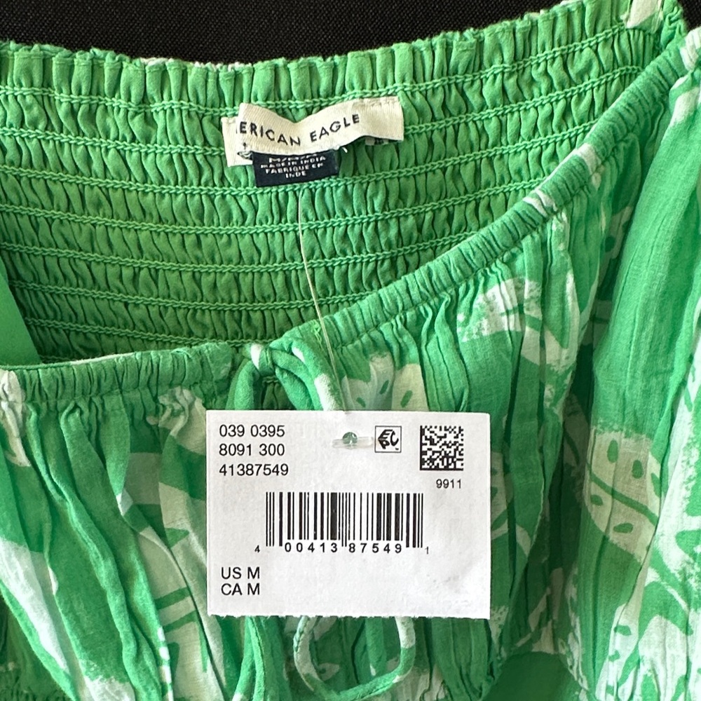 American Eagle Outfitters Green and White Floral Maxi Dress - Picture 4 of 4